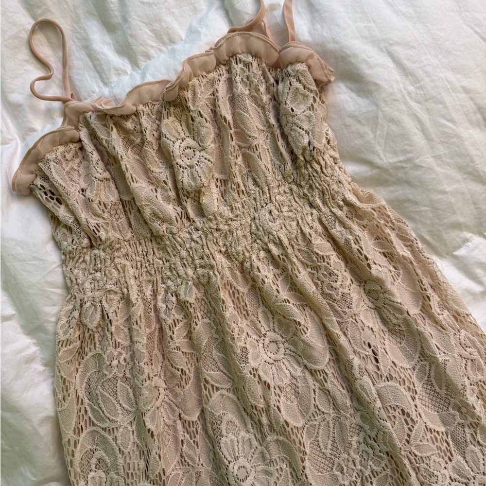 Cream lace dress